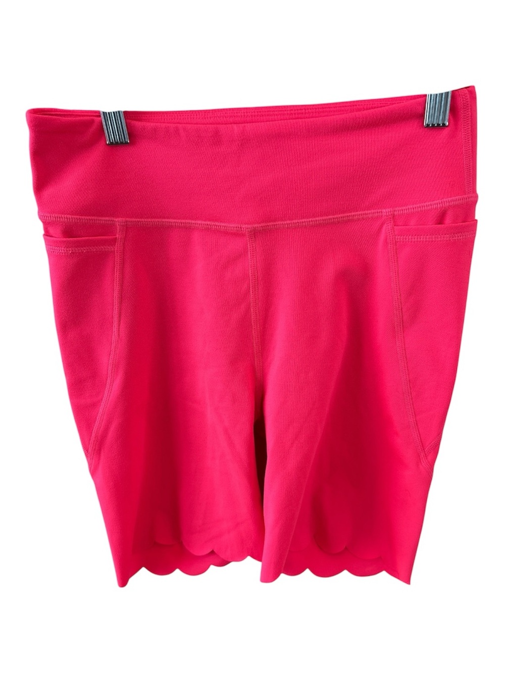 Lilly Pulitzer Neon Scallop-Hem Active Bike Shorts